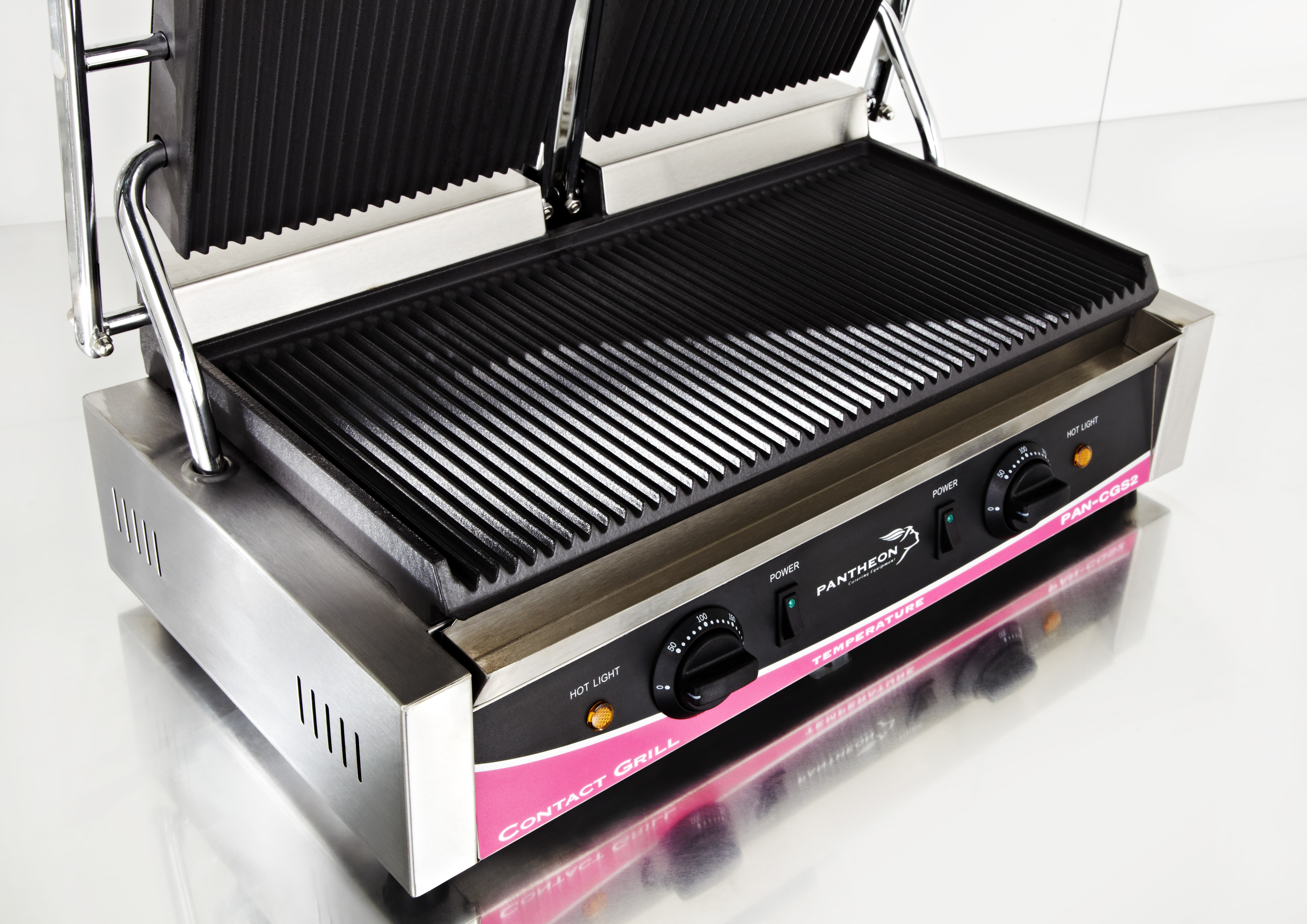 Large Contact grill Panini - ribbed-smooth